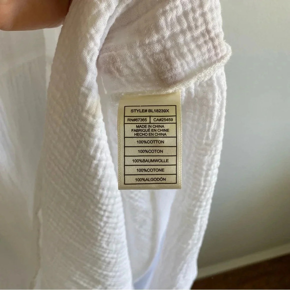 BB Dakota STEVE Madden White Cotton Gauze Tiered Maxi Dress Size M - Picture 14 of 15